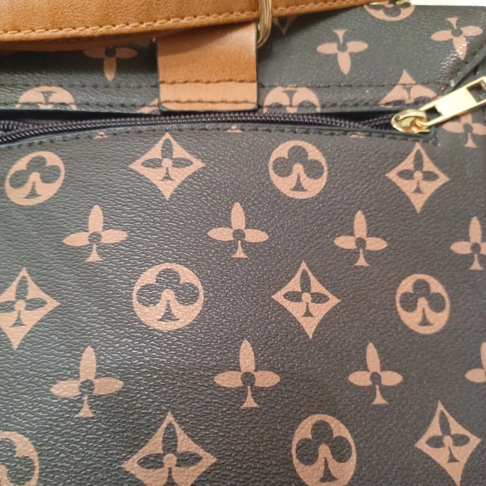 > Monogram Brown and Orange Backpack